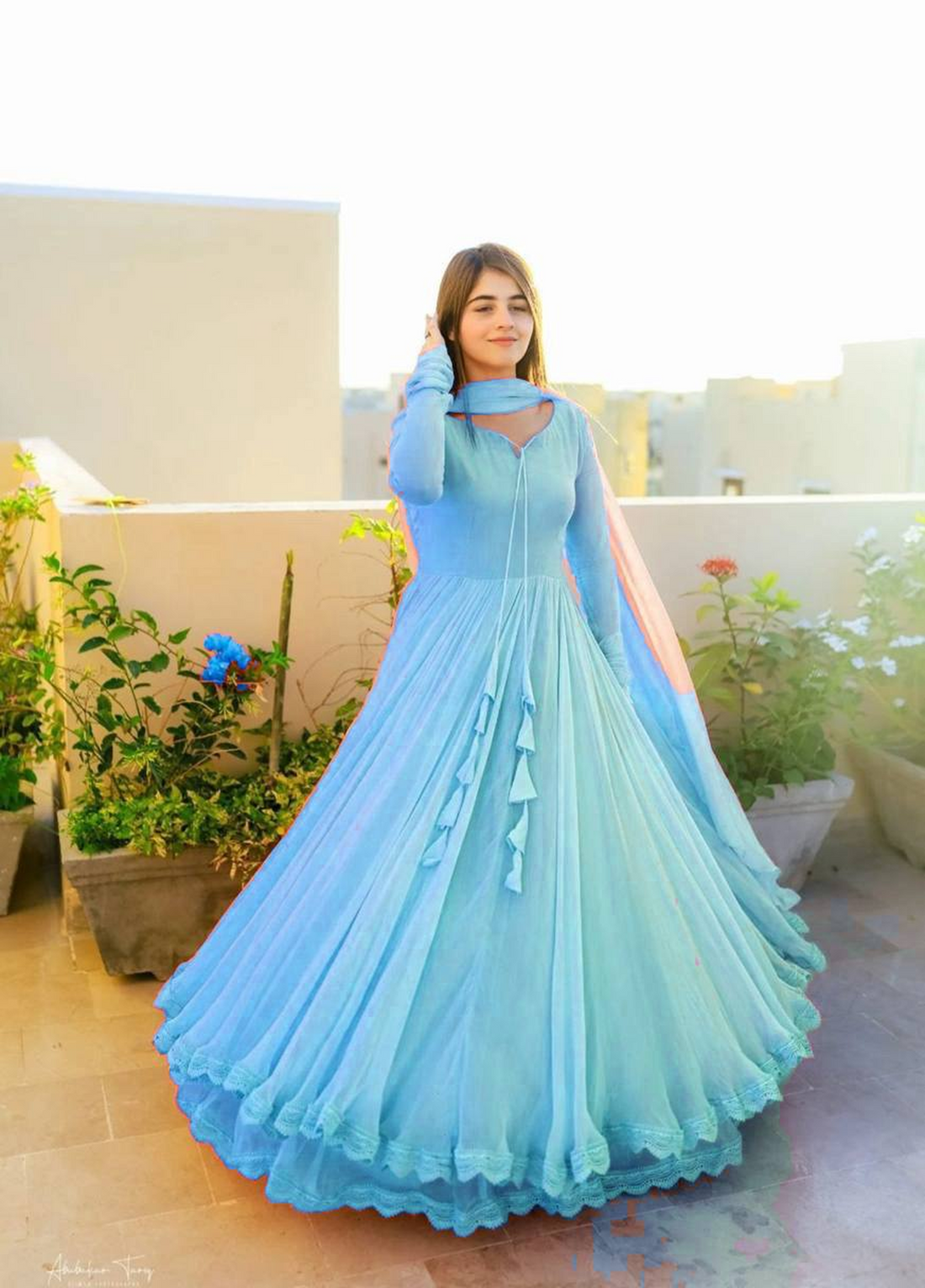 Banzaran Keyuri Flair Gown With Dupatta – Premium Georgette Collection