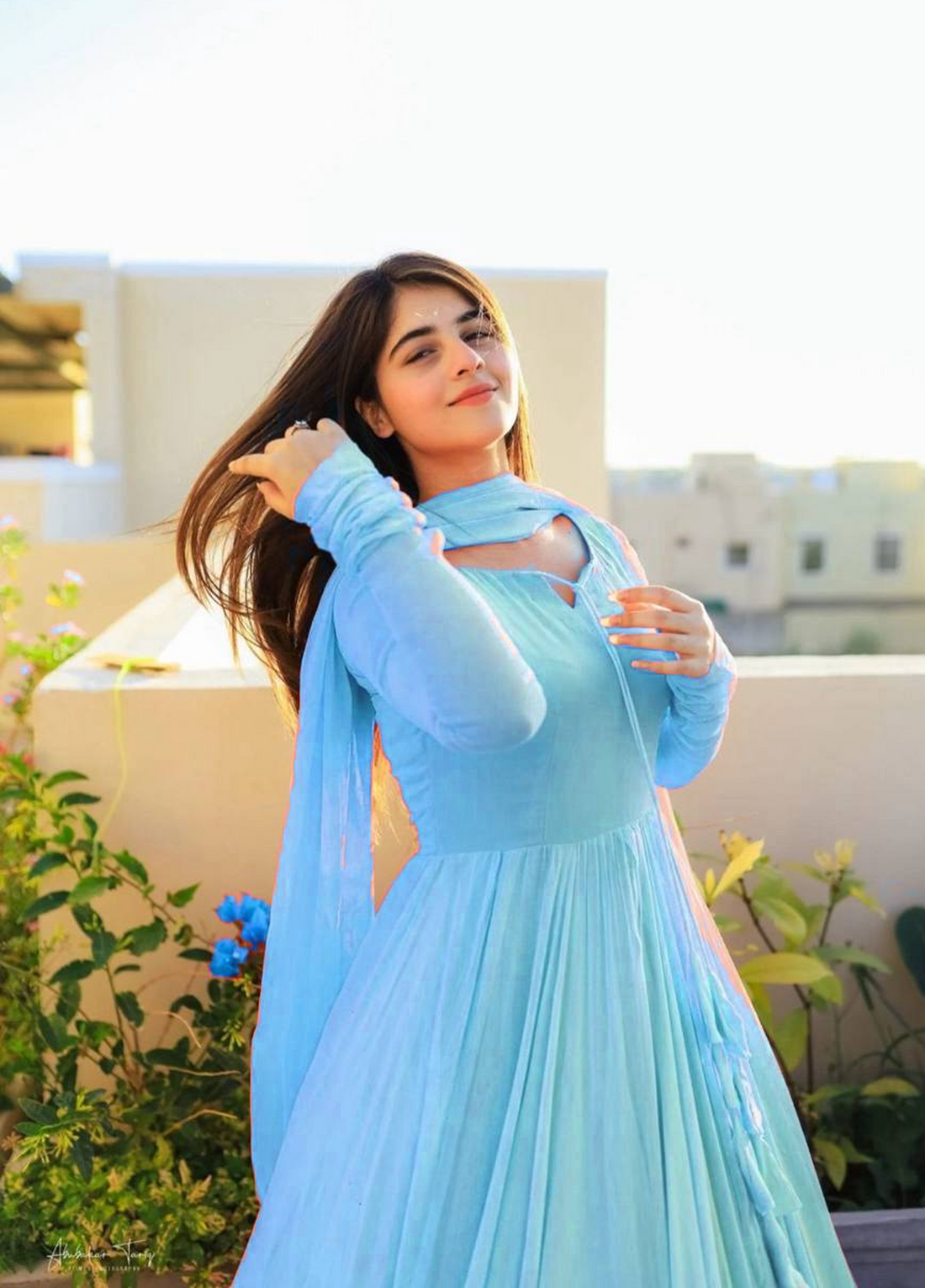 Banzaran Keyuri Flair Gown With Dupatta – Premium Georgette Collection