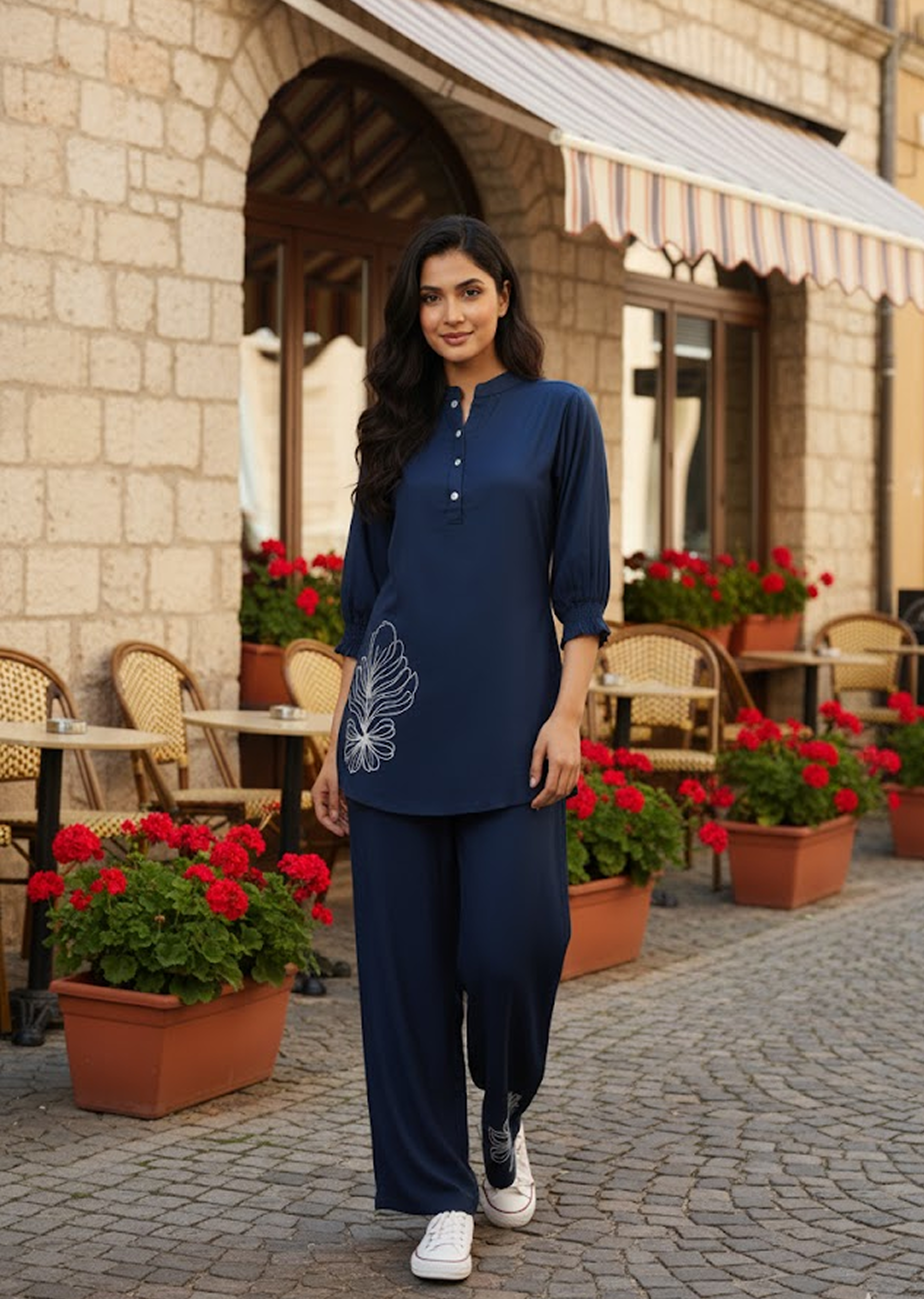 Rayon Embroidered Co-ord Set for Women – Stylish & Comfortable Summer Wear