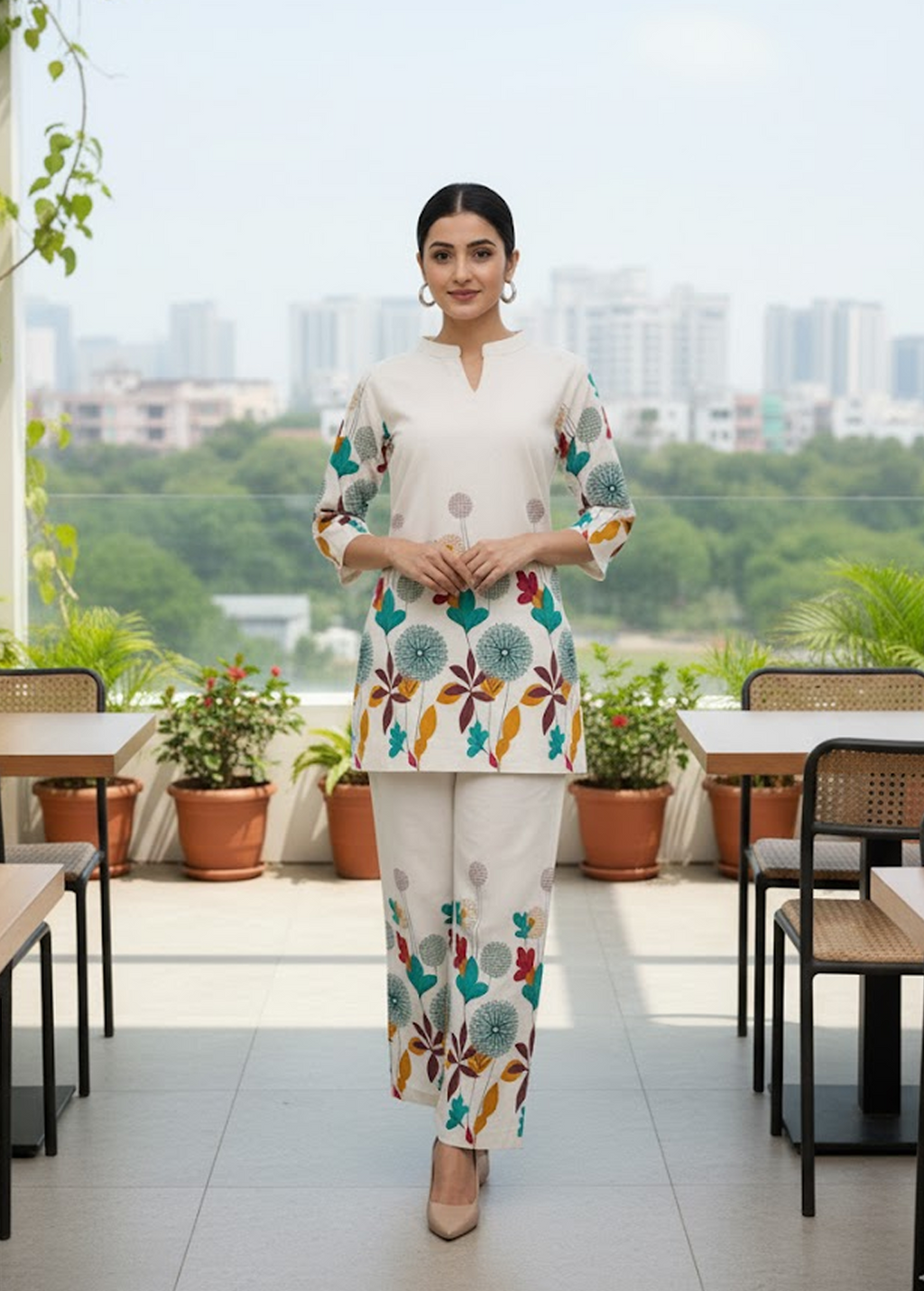 Cotton Khadi Summer Co-Ord Set for Women – Stylish & Comfortable Daily Wear