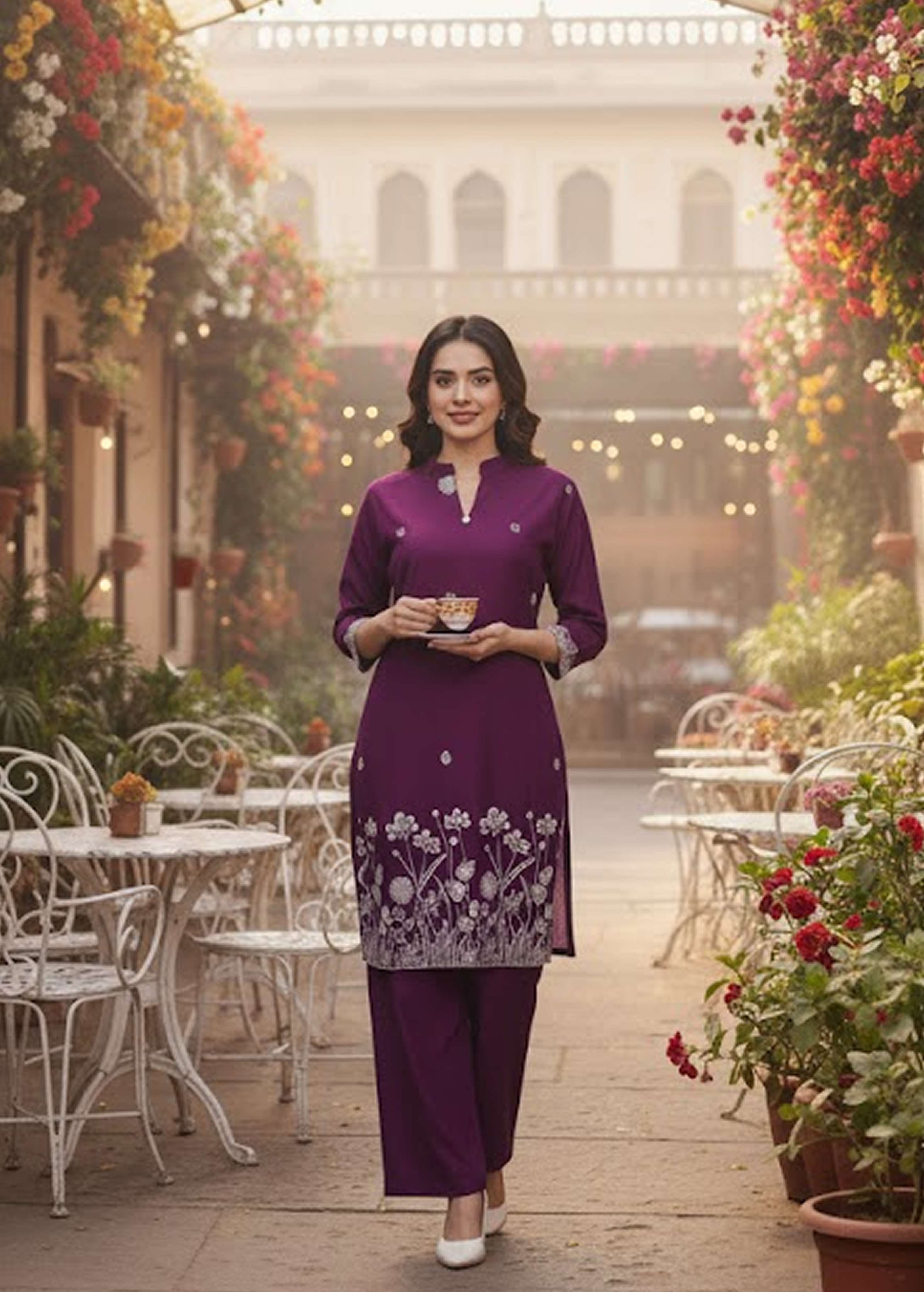 Rayon Embroidered Co-ord Set for Women – Comfortable & Stylish Summer Wear