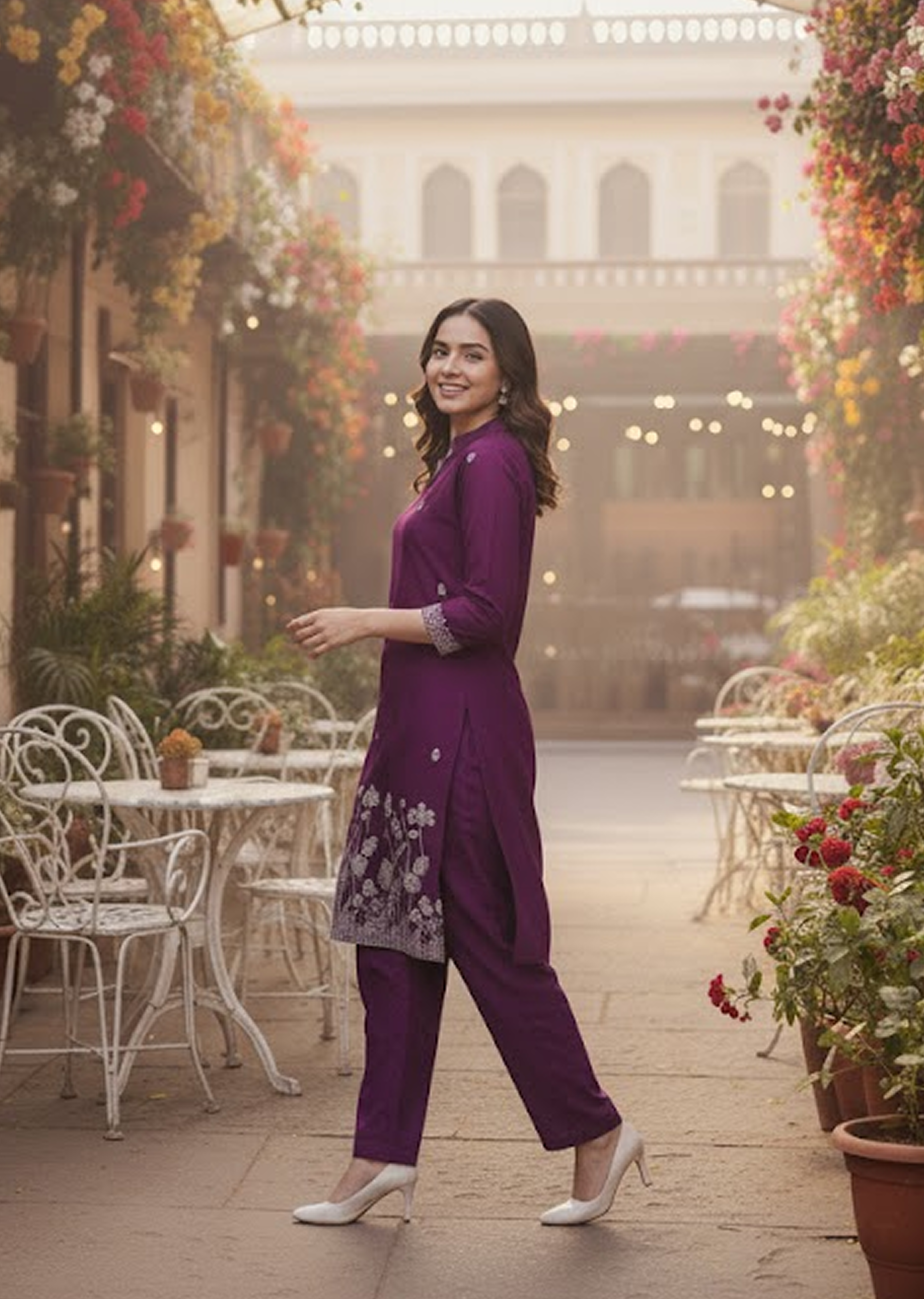 Rayon Embroidered Co-ord Set for Women – Comfortable & Stylish Summer Wear