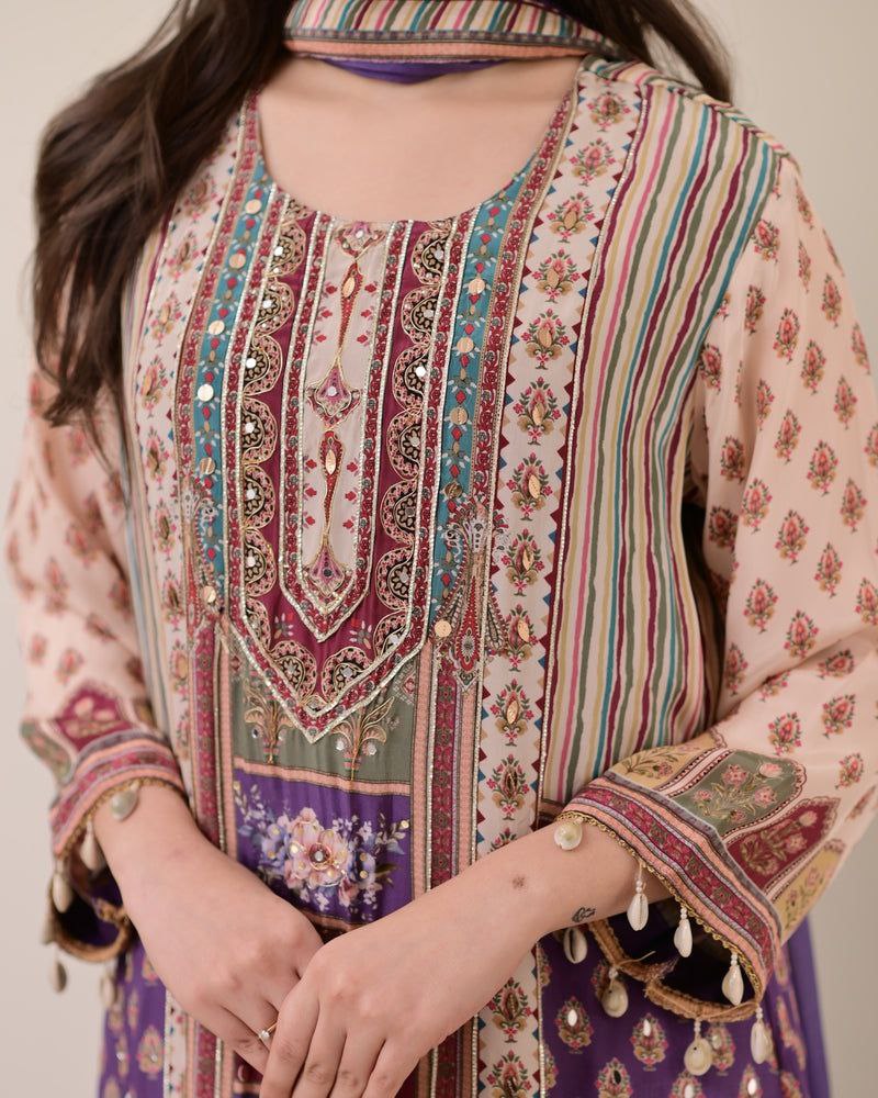 💞 New Arrivals Banzaran Jasood Full Anarkali Kodi Round Set with Dupatta & Moti Mala ✨