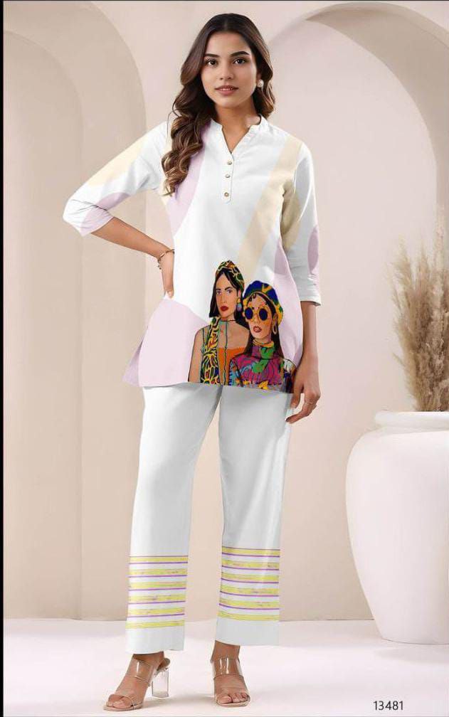 ✨ Pure Malai Satin Silk Banzaran Co-Ord Set | Stylish Digital Print • Premium Comfort ✨