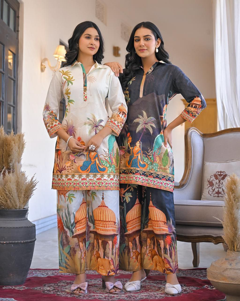 🌸 Premium Digital Print Banzarn Co-Ord Set – Soft Cotton | Stylish & Comfortable 🌸