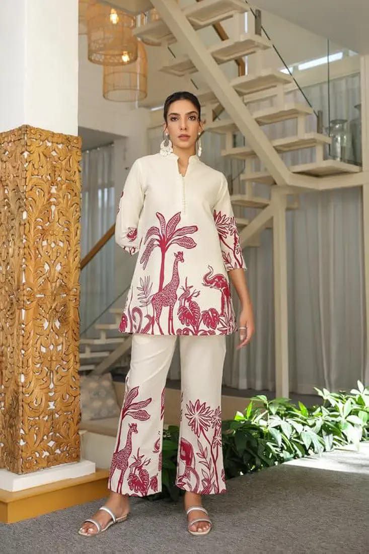 🤍 Premium  Banzaran Malai Satin Silk Co-Ord Set | Elegant Digital Print 🤍