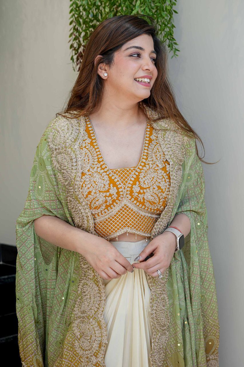 💝 Premium Banzaran Indo-Western Dhoti Drape Set Designer Embroidered Collection for Women