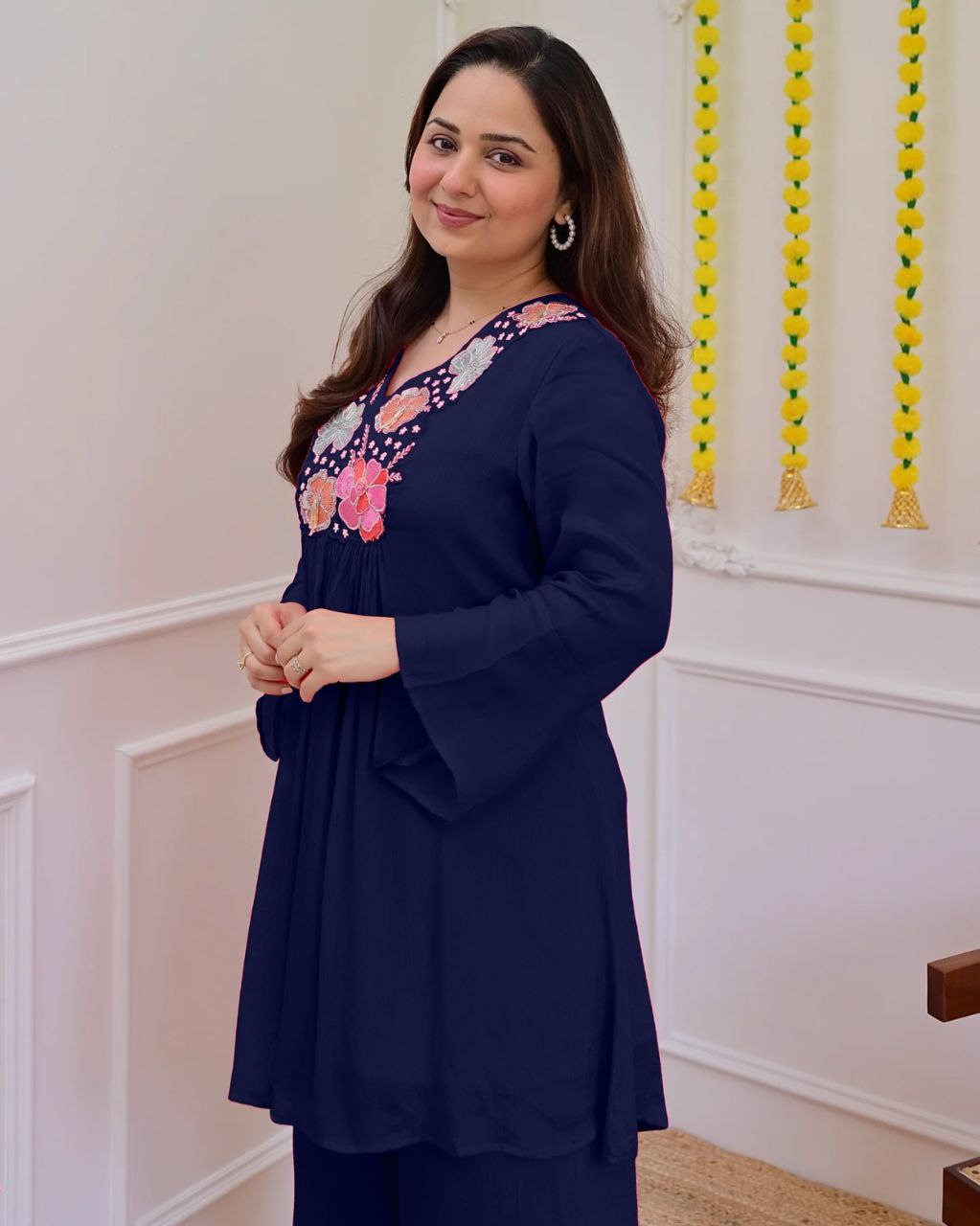 Premium Banzaran Festive & Party Wear Georgette Embroidered Co-Ord Set for Women