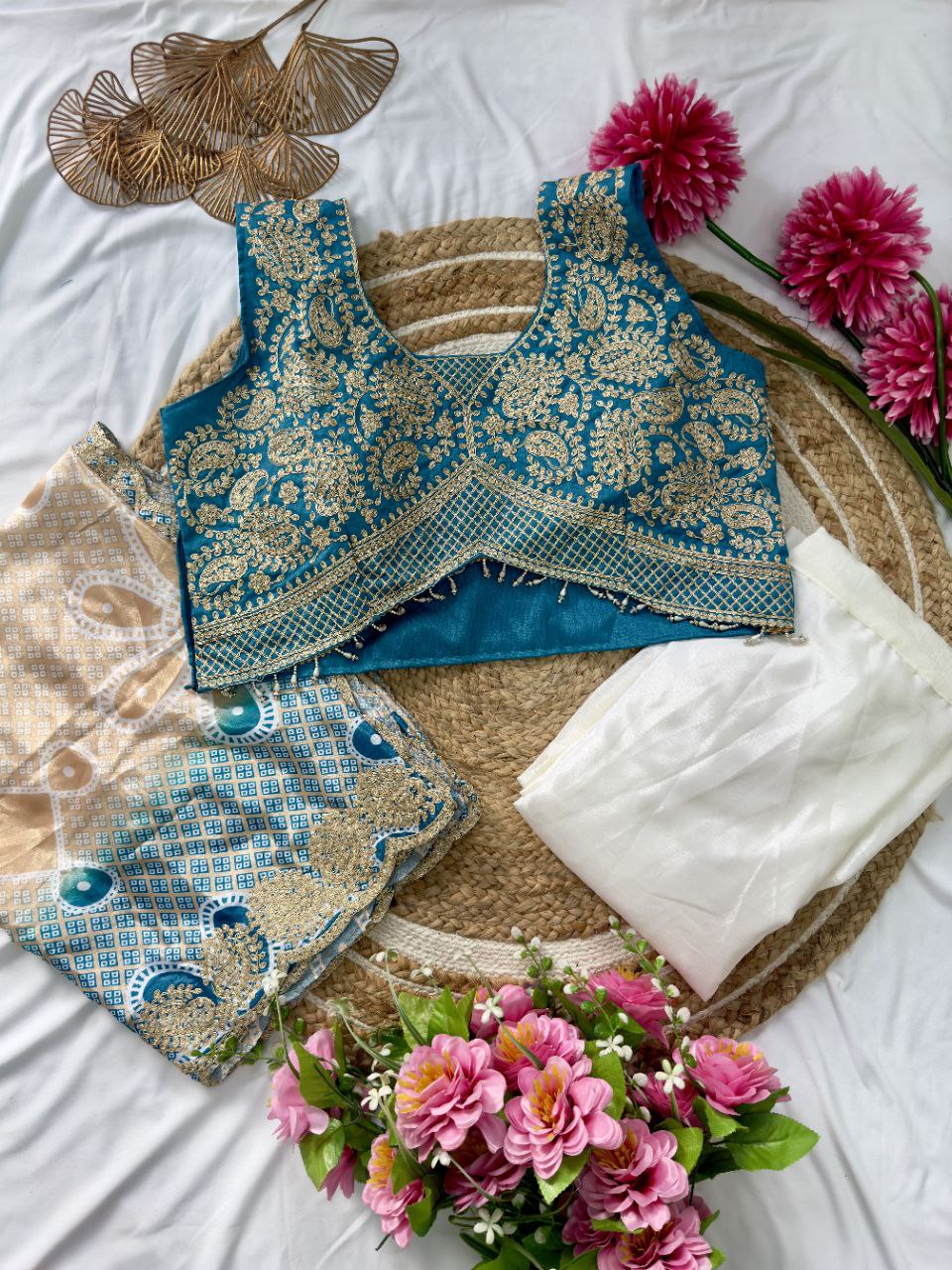 🔥New Arrival Banzaran Indo-Western Dhoti Set with Heavy Embroidery & Bandhani Shrug