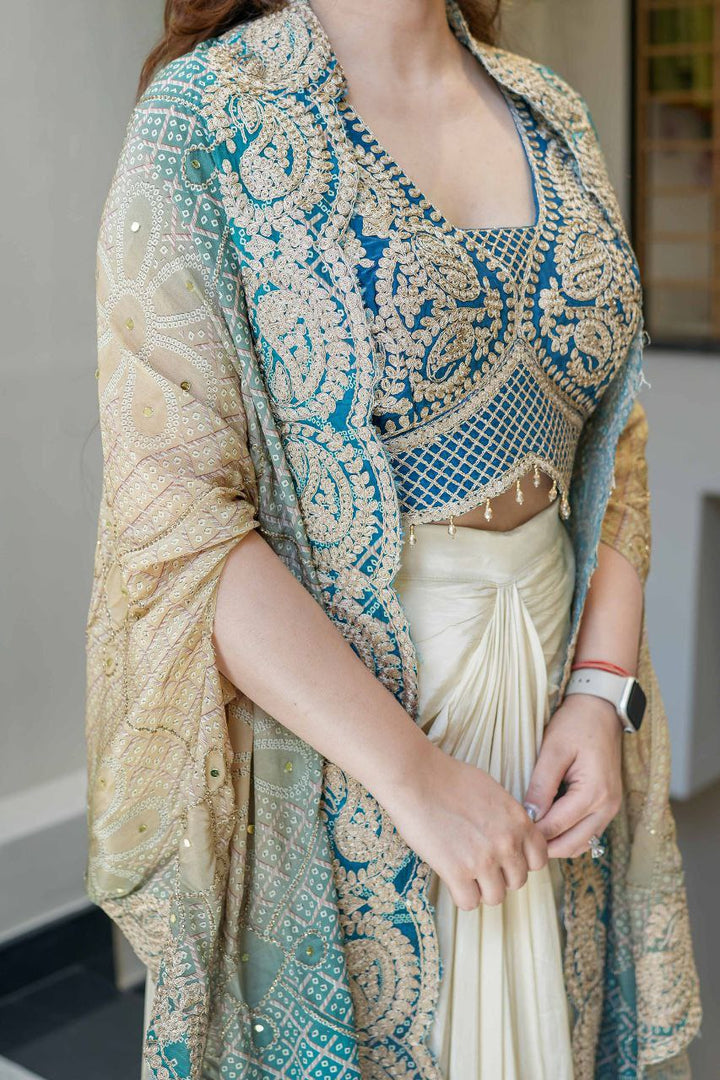 🔥New Arrival Banzaran Indo-Western Dhoti Set with Heavy Embroidery & Bandhani Shrug