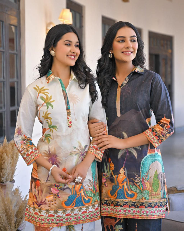 🌸 Premium Digital Print Banzarn Co-Ord Set – Soft Cotton | Stylish & Comfortable 🌸