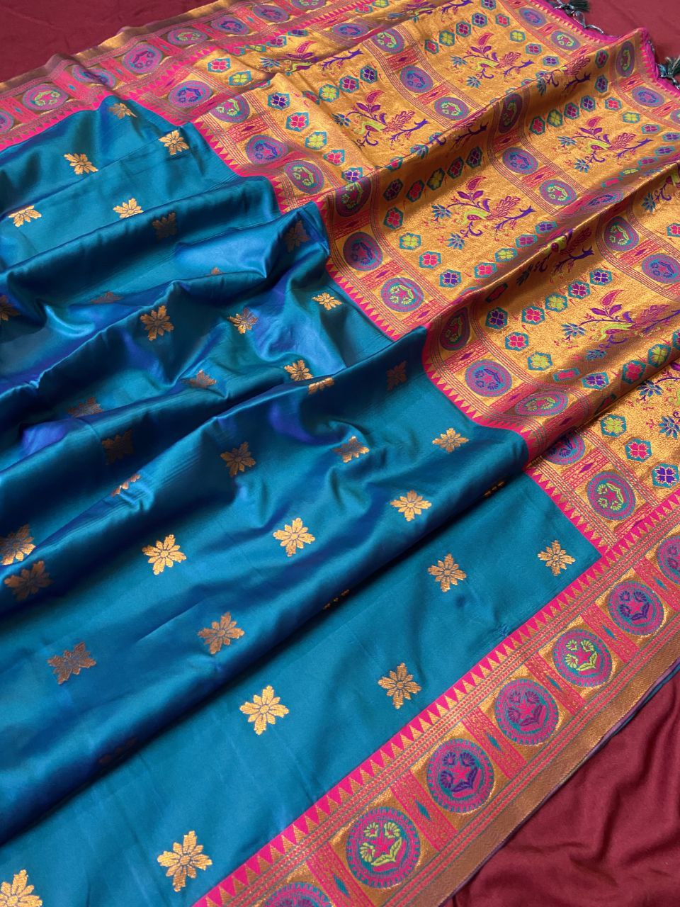 Premium Soft Banzaran Paithani Silk Saree with Beautiful Zari Weaving