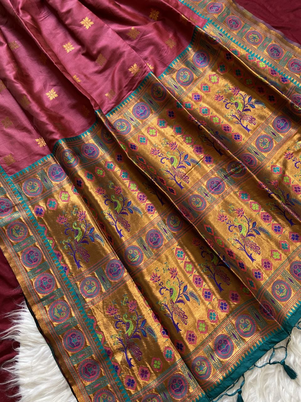 Premium Soft Banzaran Paithani Silk Saree with Beautiful Zari Weaving