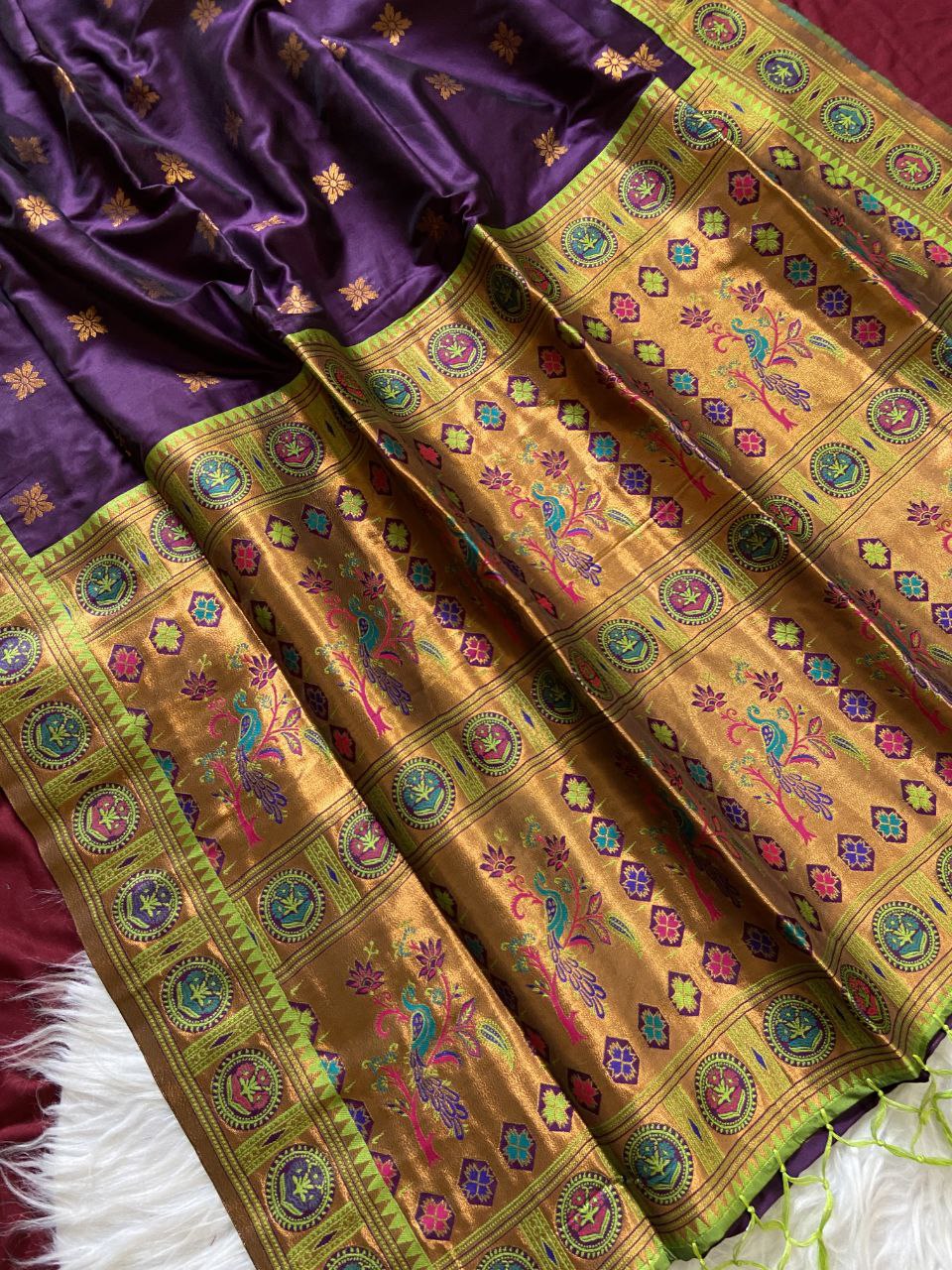Premium Soft Banzaran Paithani Silk Saree with Beautiful Zari Weaving