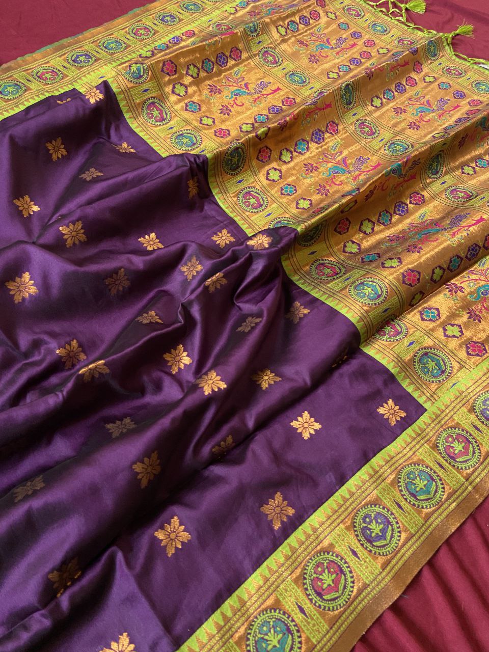 Premium Soft Banzaran Paithani Silk Saree with Beautiful Zari Weaving