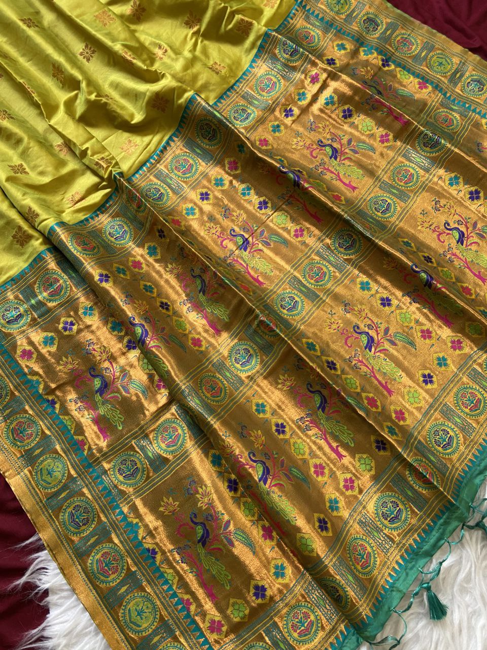 Premium Soft Banzaran Paithani Silk Saree with Beautiful Zari Weaving