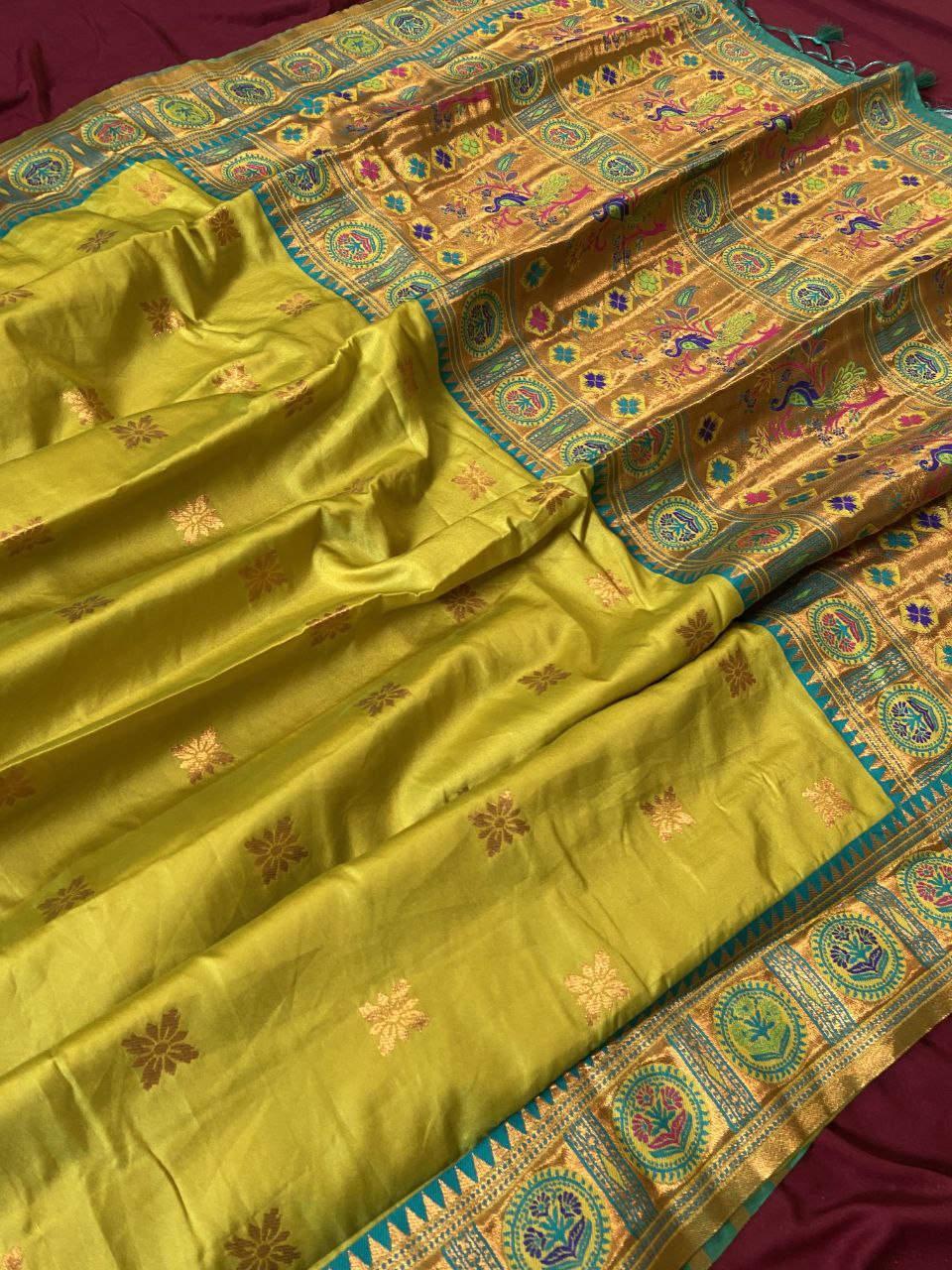 Premium Soft Banzaran Paithani Silk Saree with Beautiful Zari Weaving