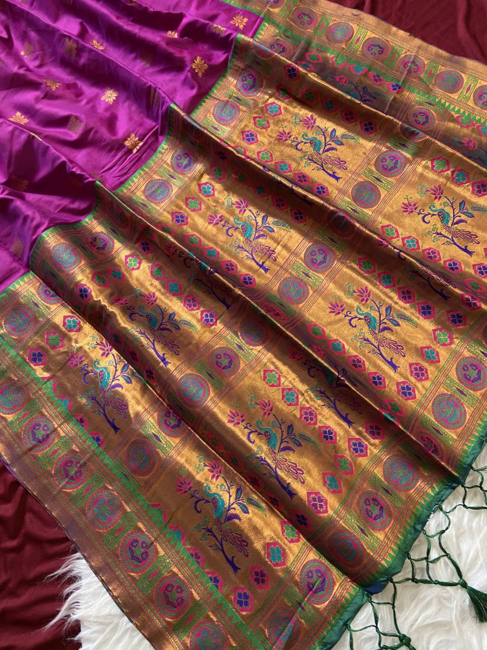 Premium Soft Banzaran Paithani Silk Saree with Beautiful Zari Weaving