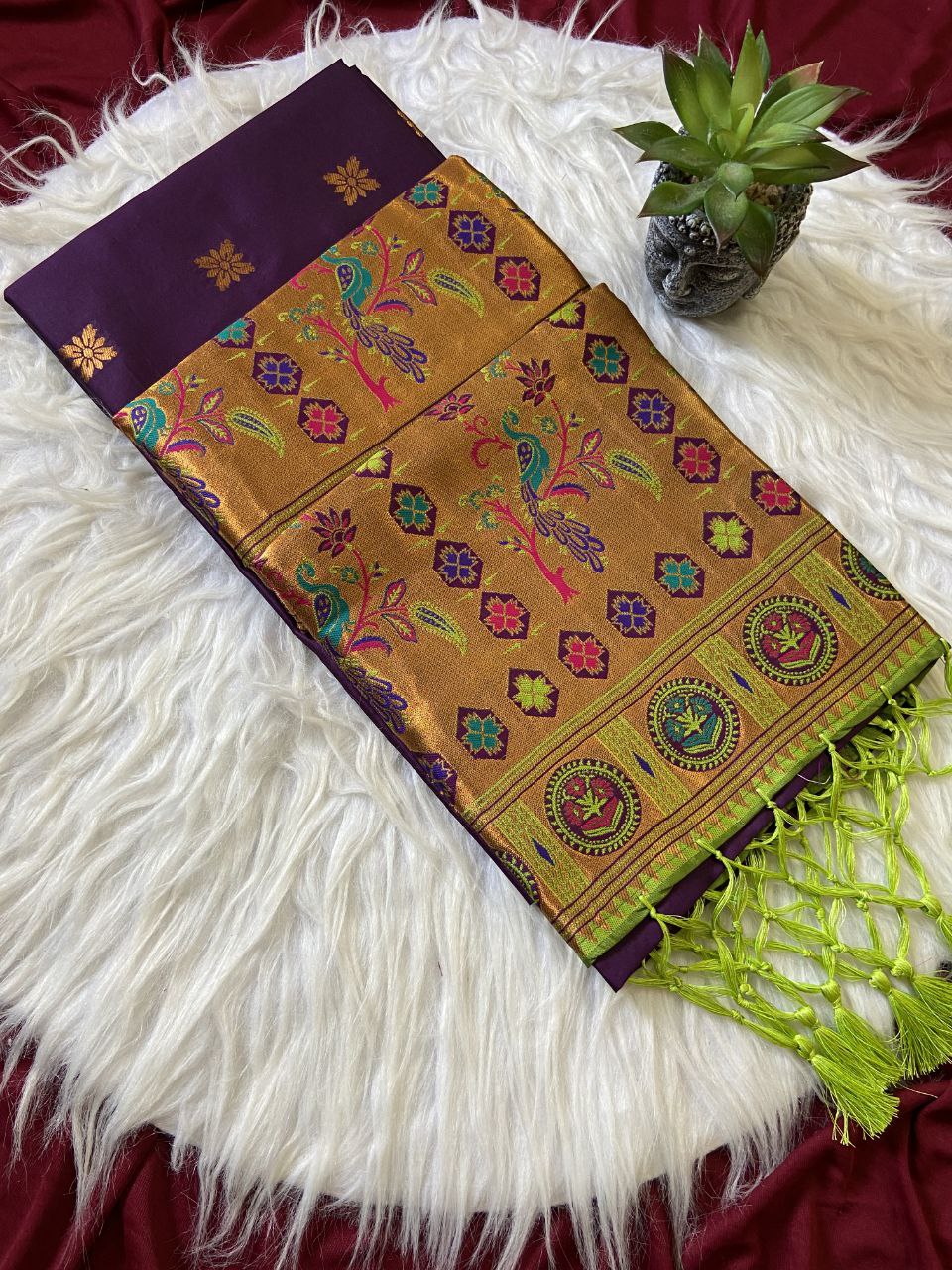 Premium Soft Banzaran Paithani Silk Saree with Beautiful Zari Weaving