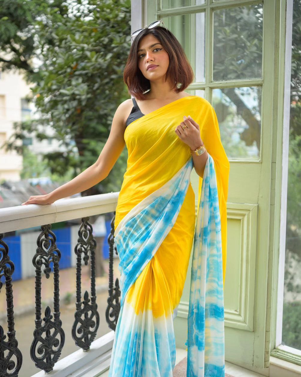 BANZARAN – Pure Linen Cotton Digital Print Saree