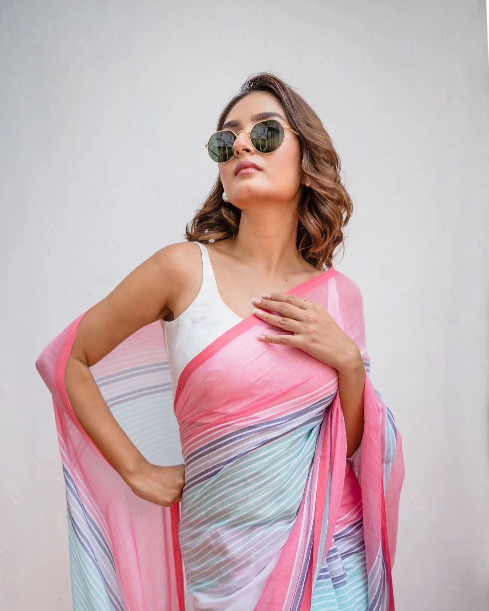 Banzaran New Design effortless elegance with the PHPL 245 Linen Cotton Saree