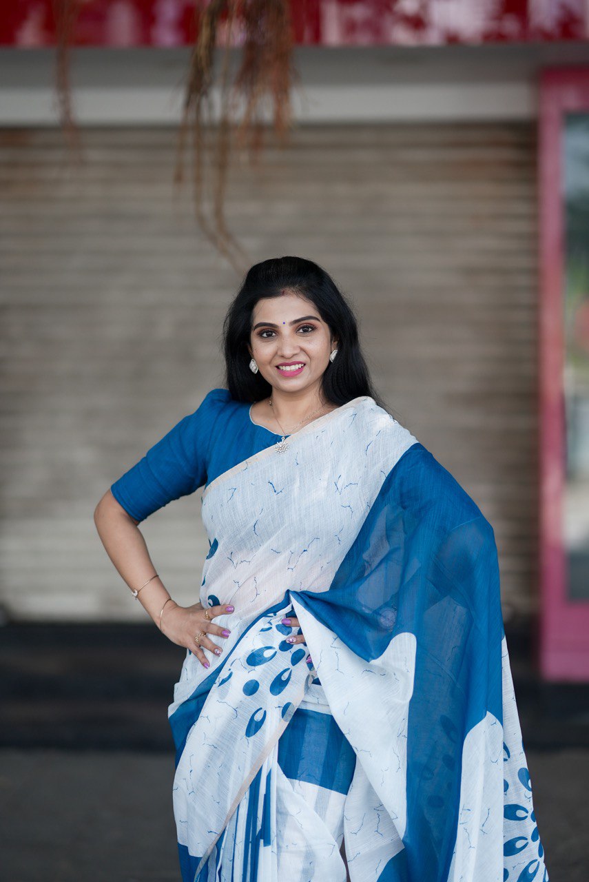 Elegant Banzaran Linen Cotton Saree with Ultra HD Print & Zalar | Banzaran New Collection