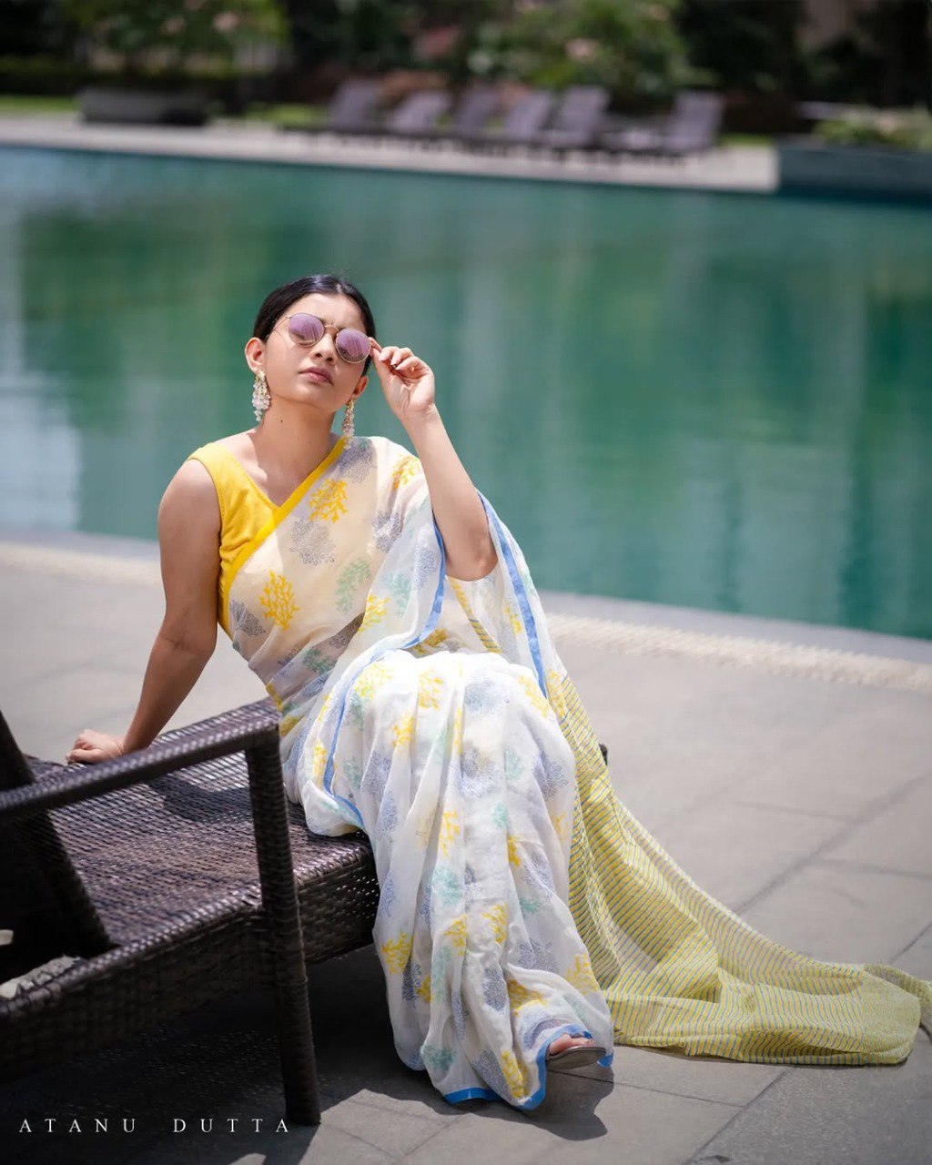 Banzaran Premium Linen Cotton Saree – Daily Wear Digital Print Saree for Women