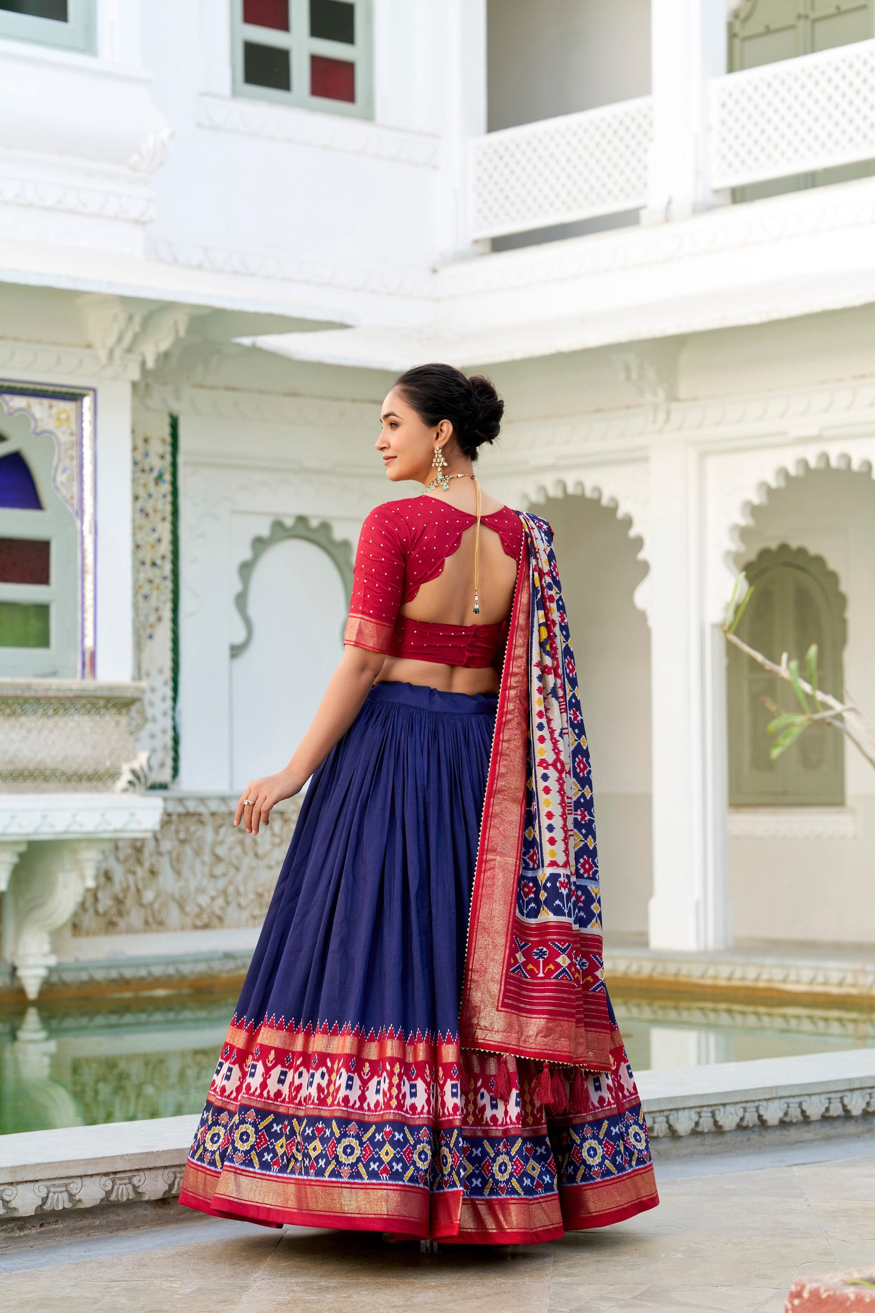 Festive Wear Tussar Silk Lehenga Choli with Gotta Patti Dupatta