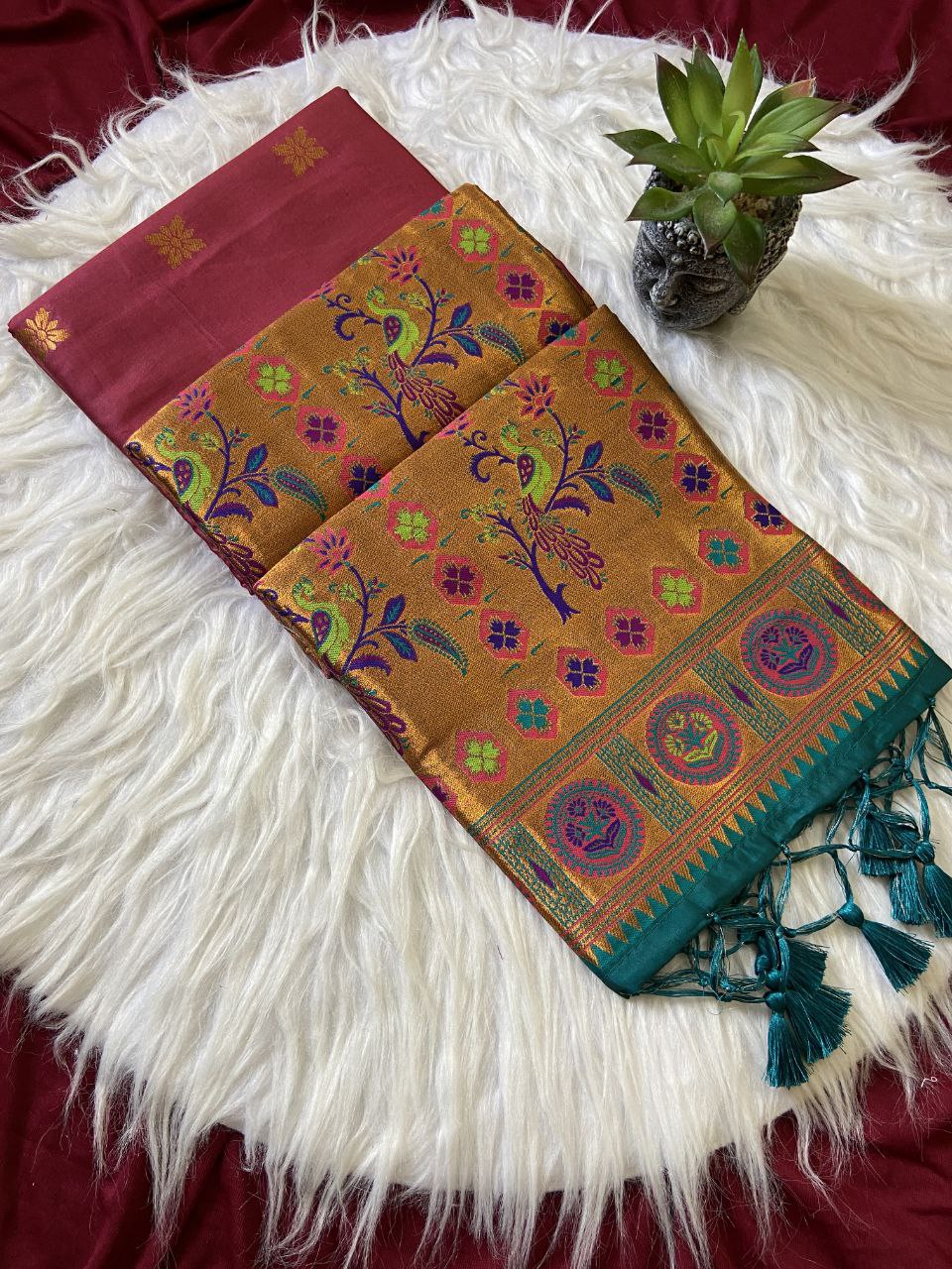 Premium Soft Banzaran Paithani Silk Saree with Beautiful Zari Weaving