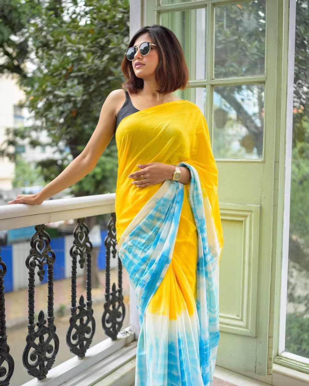 BANZARAN – Pure Linen Cotton Digital Print Saree