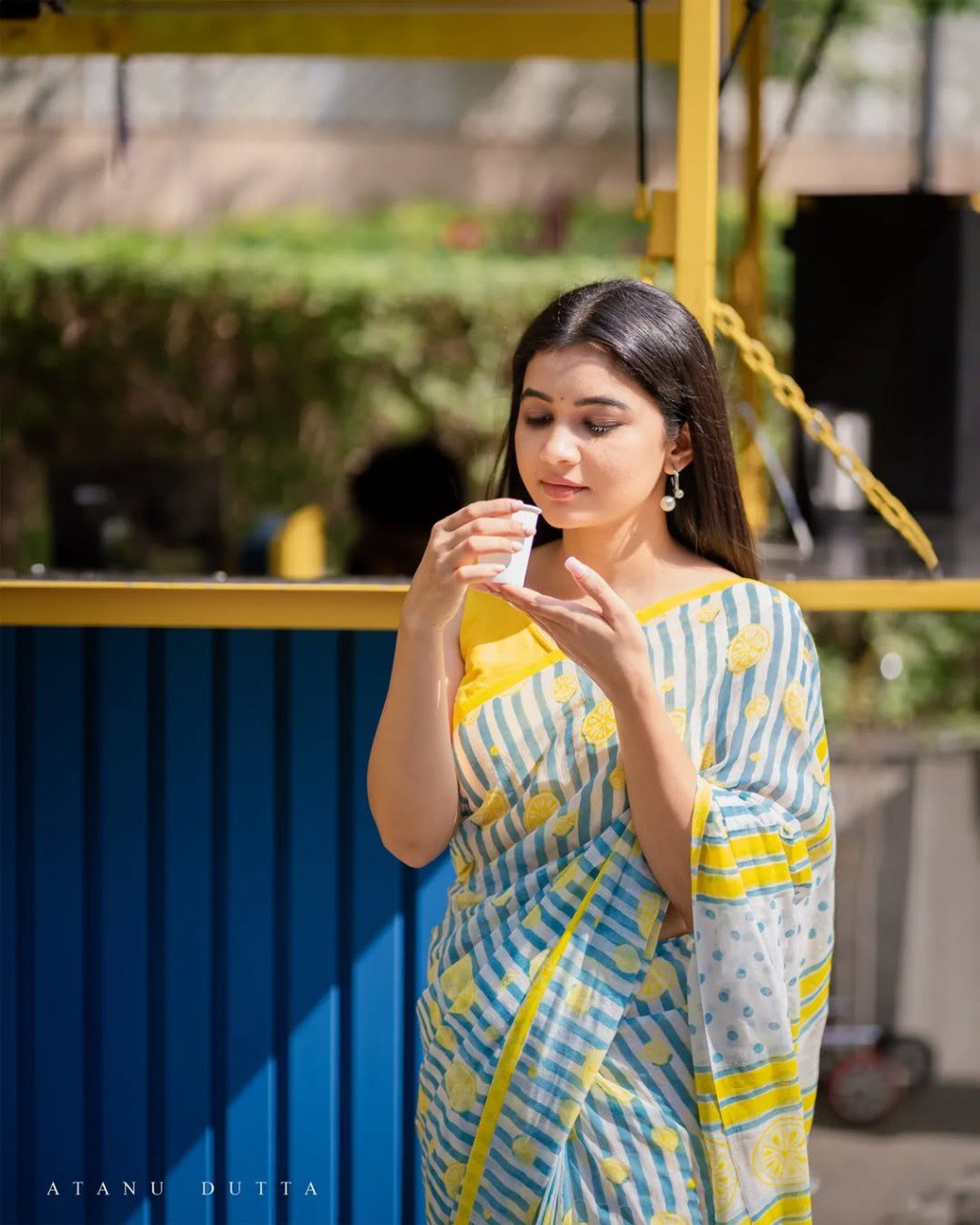 Designer Banzaran Linen Cotton Saree with HD Print & Tassels