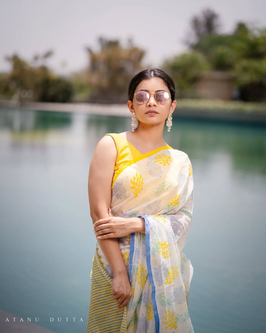 Banzaran Premium Linen Cotton Saree – Daily Wear Digital Print Saree for Women