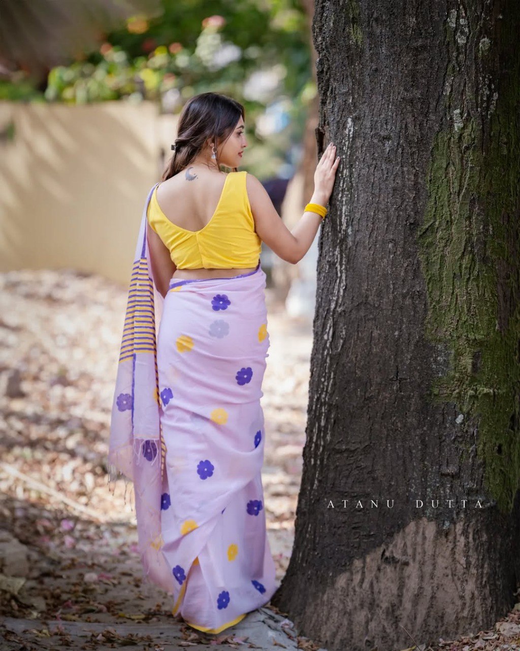 Banzaran Premium Linen Cotton Saree – Daily Wear Digital Print Saree for Women