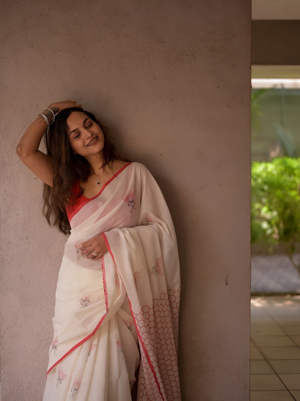 Beautiful Ultra HD Ink high quality Digital printing with wax finishing in saree