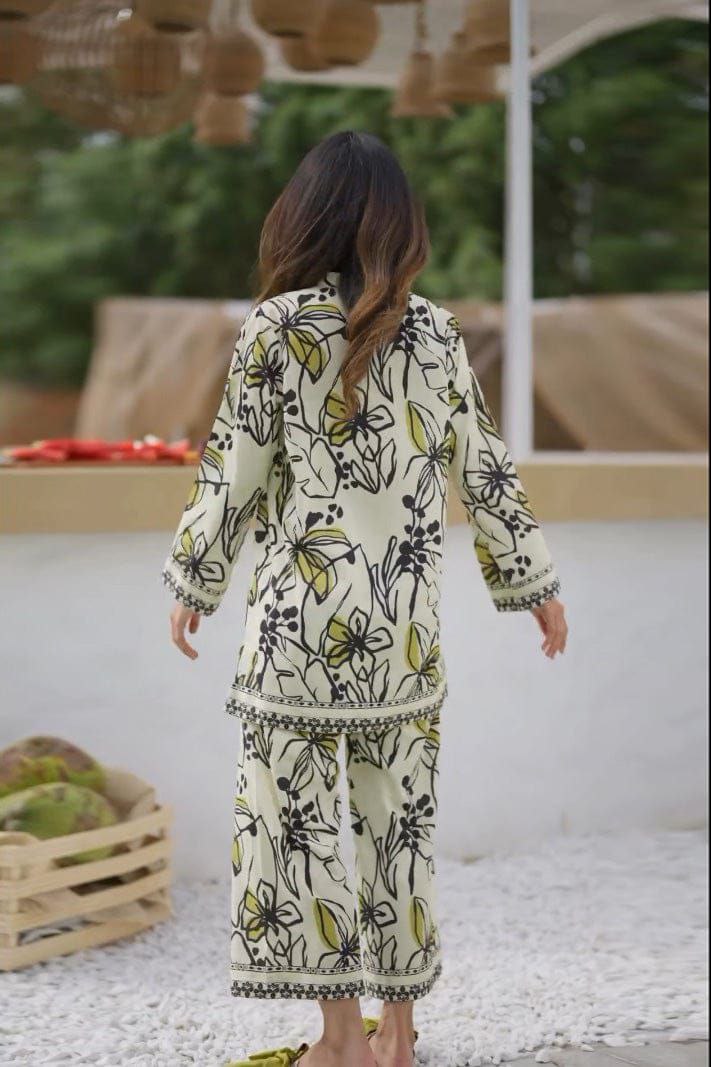 ✨ Trendy Banzaran Digital Print Co-Ord Set – Pure Malai Satin Silk | Comfy & Elegant ✨