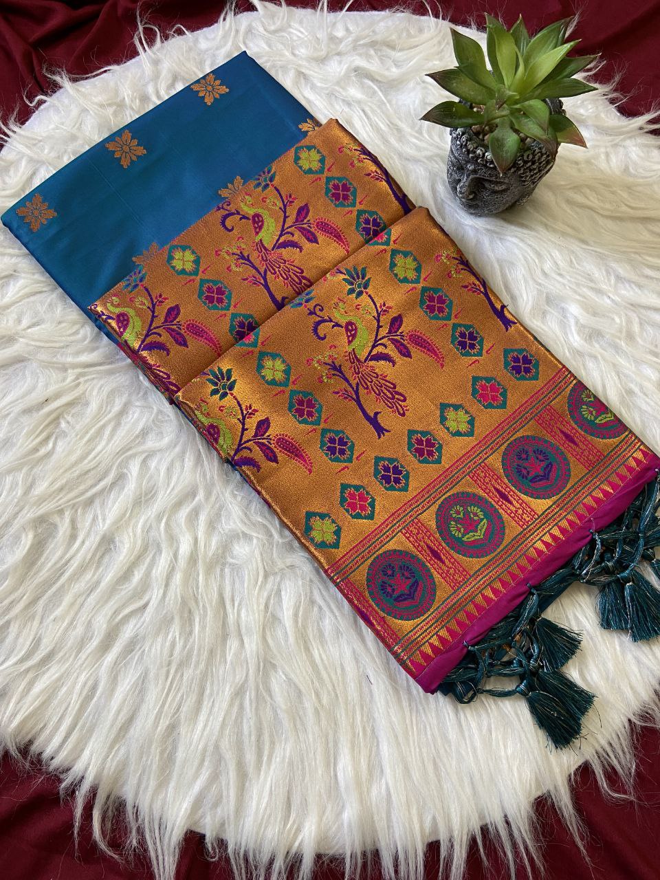 Premium Soft Banzaran Paithani Silk Saree with Beautiful Zari Weaving