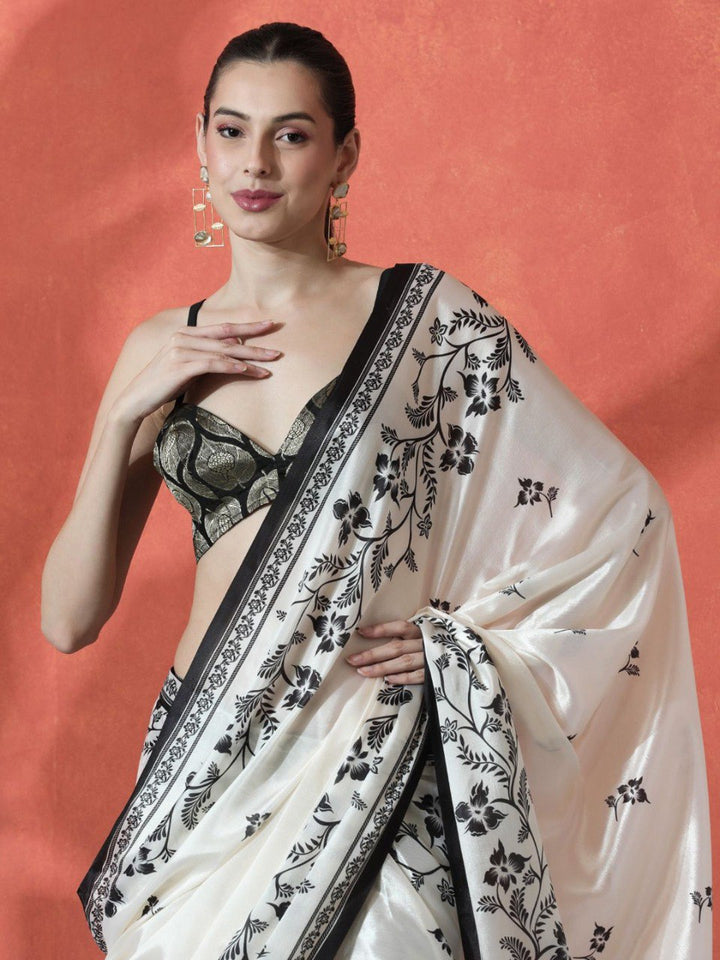 Pure Banzaran  Gajri Silk Linen Cotton Digital Print Saree
