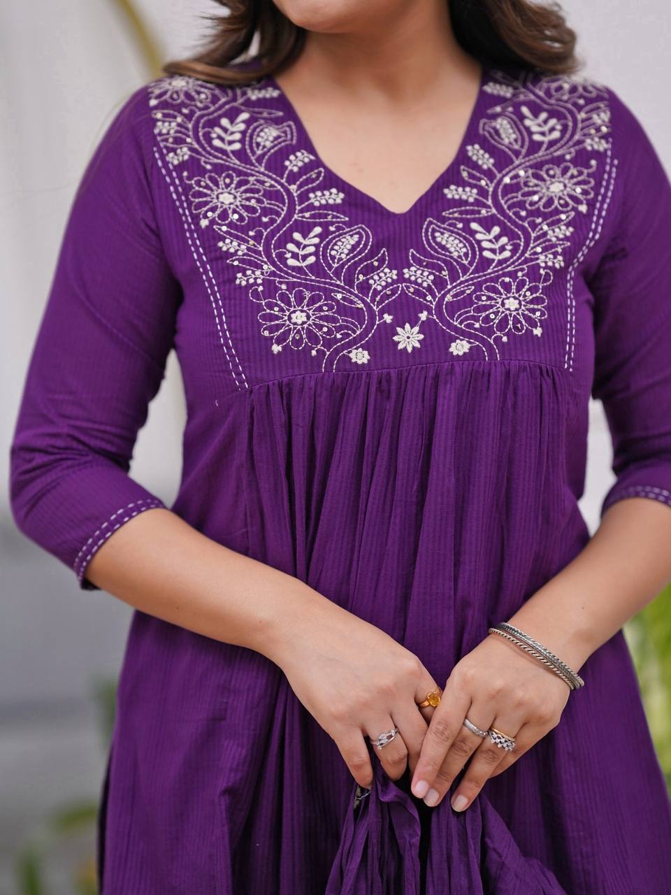 💜 New Catalog Launch – Women’s Rayon Banzaran Embroidered Flared Kurta Set