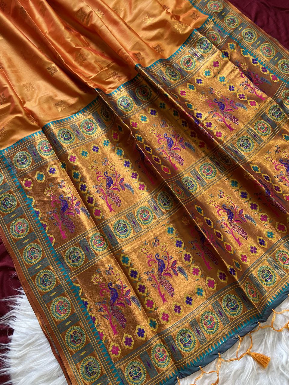Premium Soft Banzaran Paithani Silk Saree with Beautiful Zari Weaving