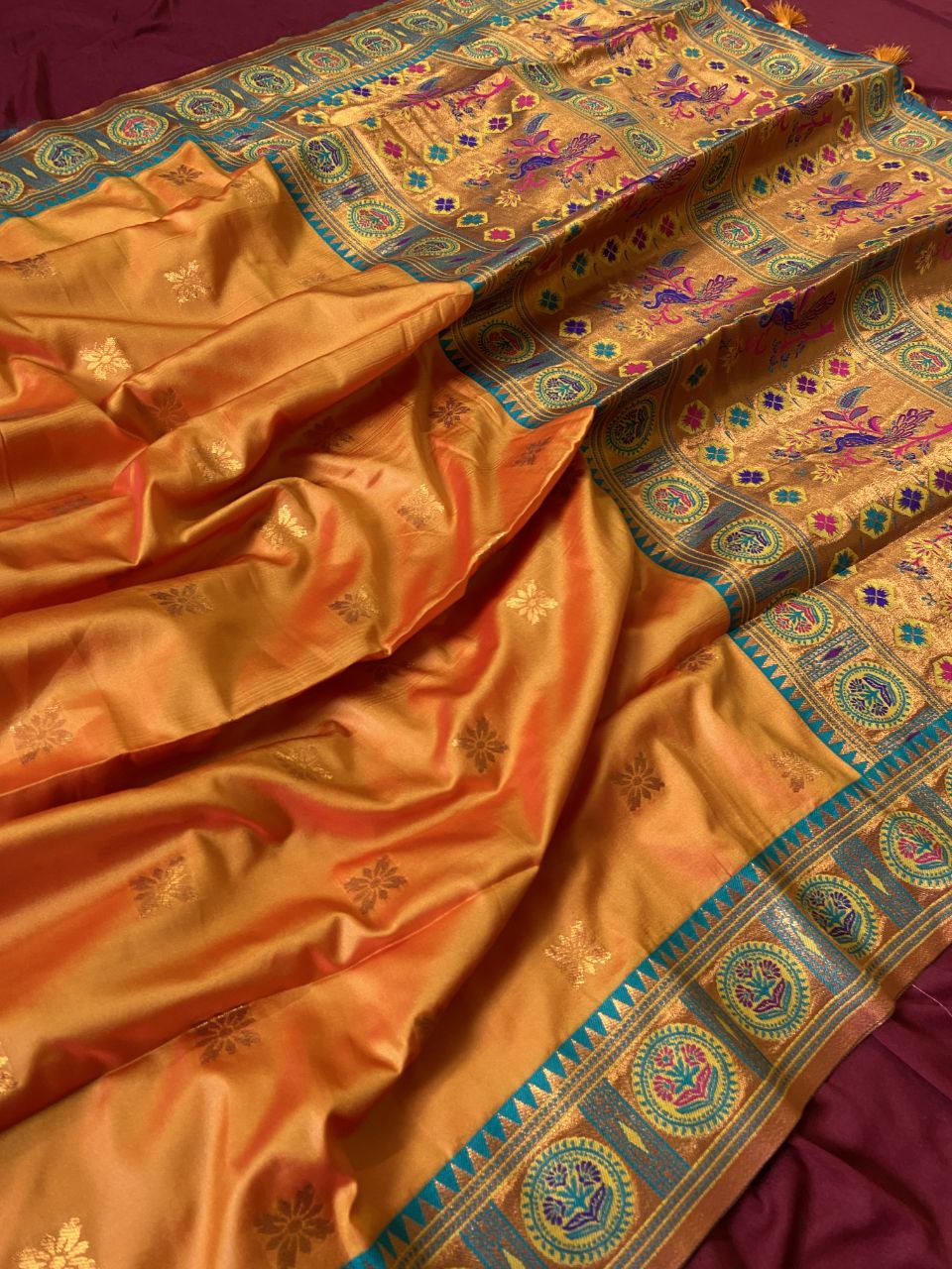 Premium Soft Banzaran Paithani Silk Saree with Beautiful Zari Weaving