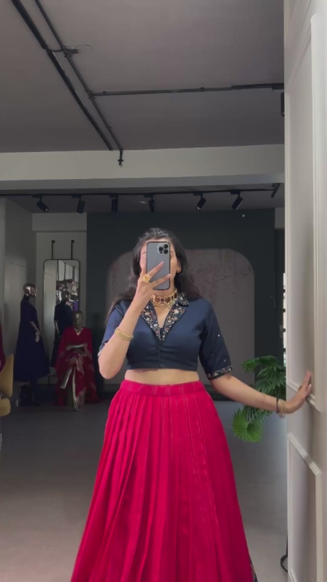 Printed Zari Weaving Lehenga with Handwork Stitched Blouse – Ready to Wear